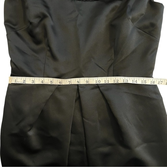 Antonio Melani Black Satin Beaded Cocktail Dress Women's 10 - Picture 10 of 10